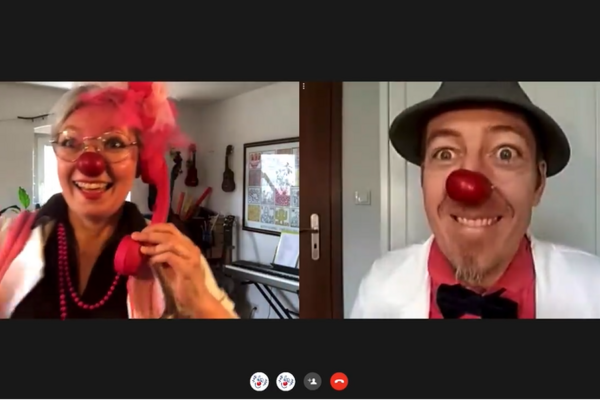 Czerwone Noski Klown w Szpitalu e-wizyta u dzieci Noskowa E-Linia